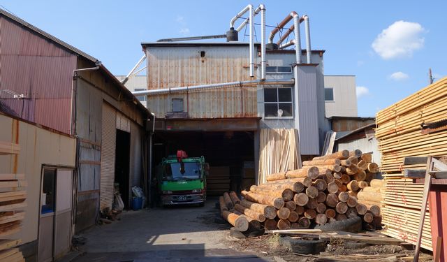 丸太製材 赤松 天板製造 京北商会
